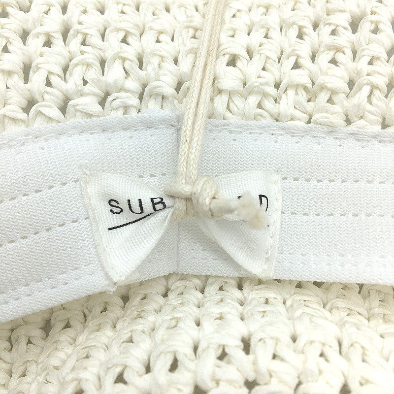 Subtitled White Vacay Straw Bucket Hat Summer Headwear Ladies One Size NEW