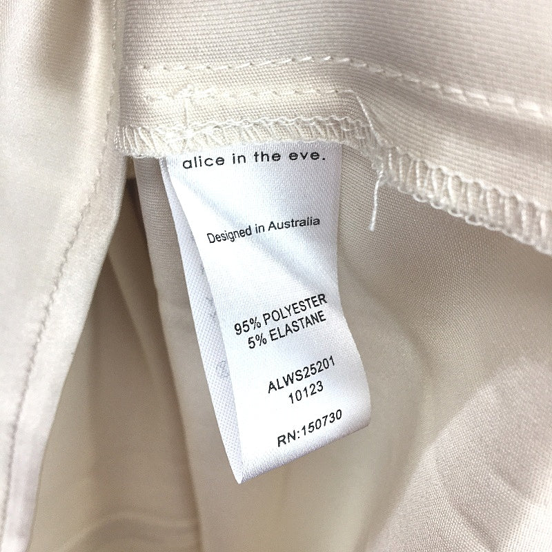 Alice In The Eve Ivory & Black Satin-Like Maxi Slip Dress Ladies Size Medium NEW