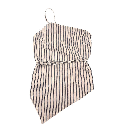 Subtitled Blue & White Striped 'Adeline' Asymmetric Cami Top Ladies Size XS NEW