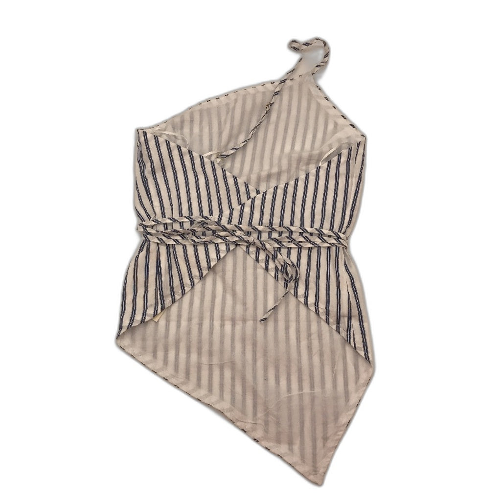 Subtitled Blue & White Striped 'Adeline' Asymmetric Cami Top Ladies Size XS NEW