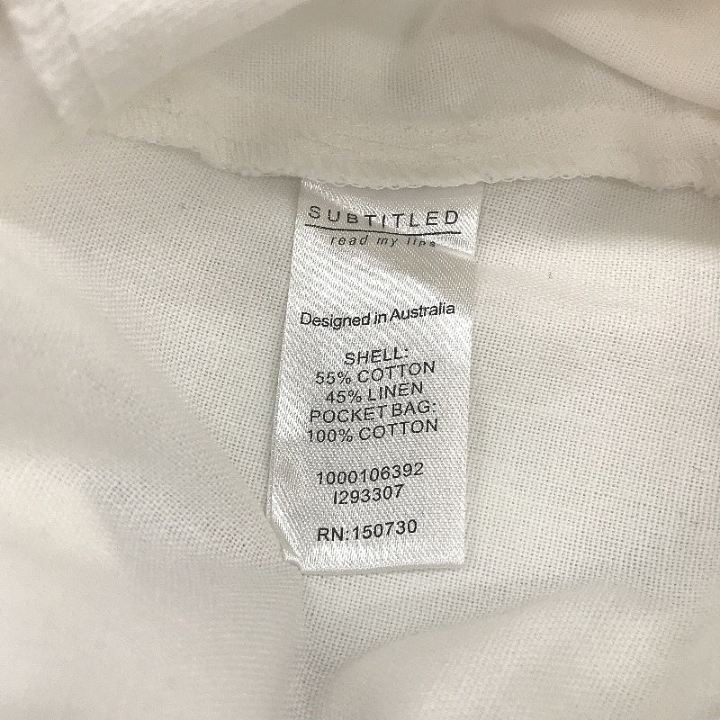 Subtitled White 'Jinta' Tailored Maxi Skirt Linen Blend Ladies Size XL NEW