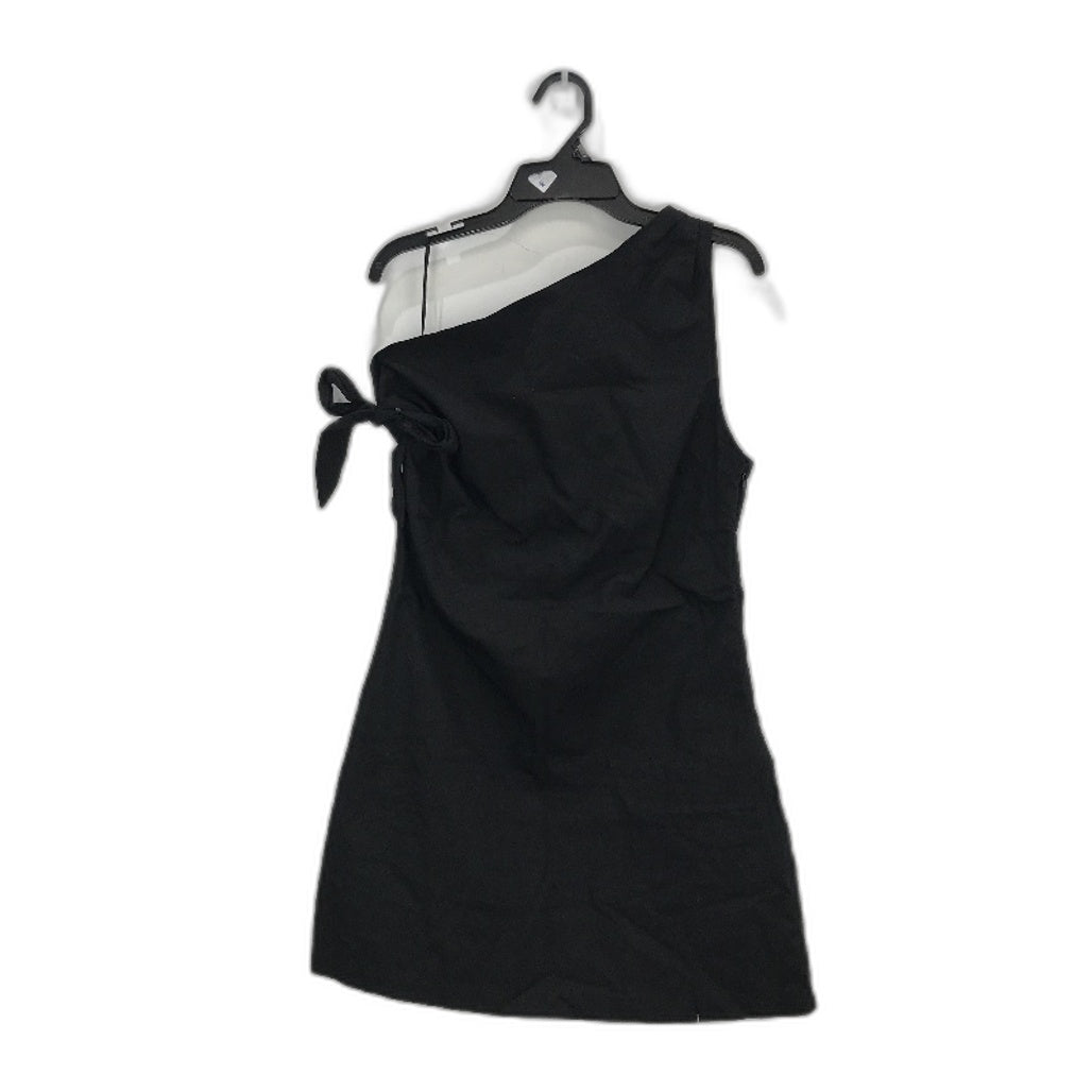 Subtitled Black 'Raelyn' One Shoulder Tie Mini Dress Ladies Size Small NEW