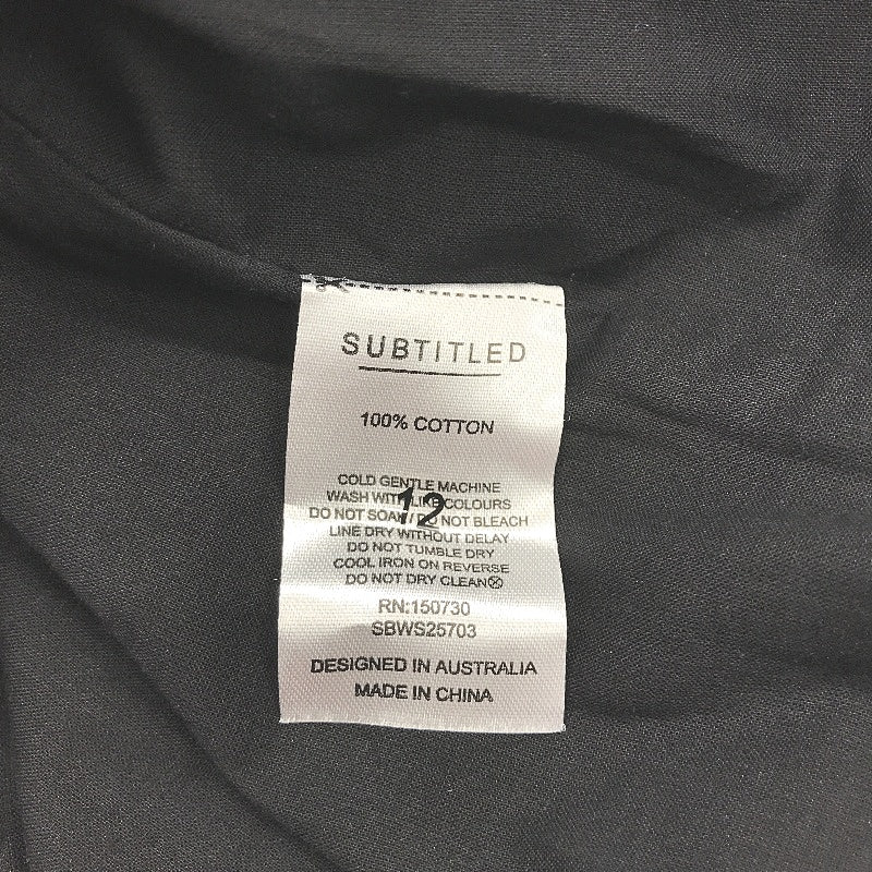 Subtitled Black 'Raelyn' One Shoulder Tie Mini Dress Ladies Size Small NEW