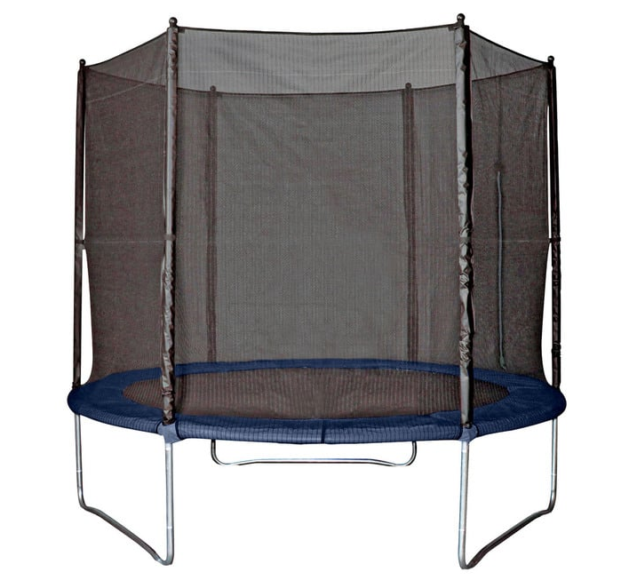 Blue & Black 8 Foot Round Bouncing Trampoline With Safety Net DEMO