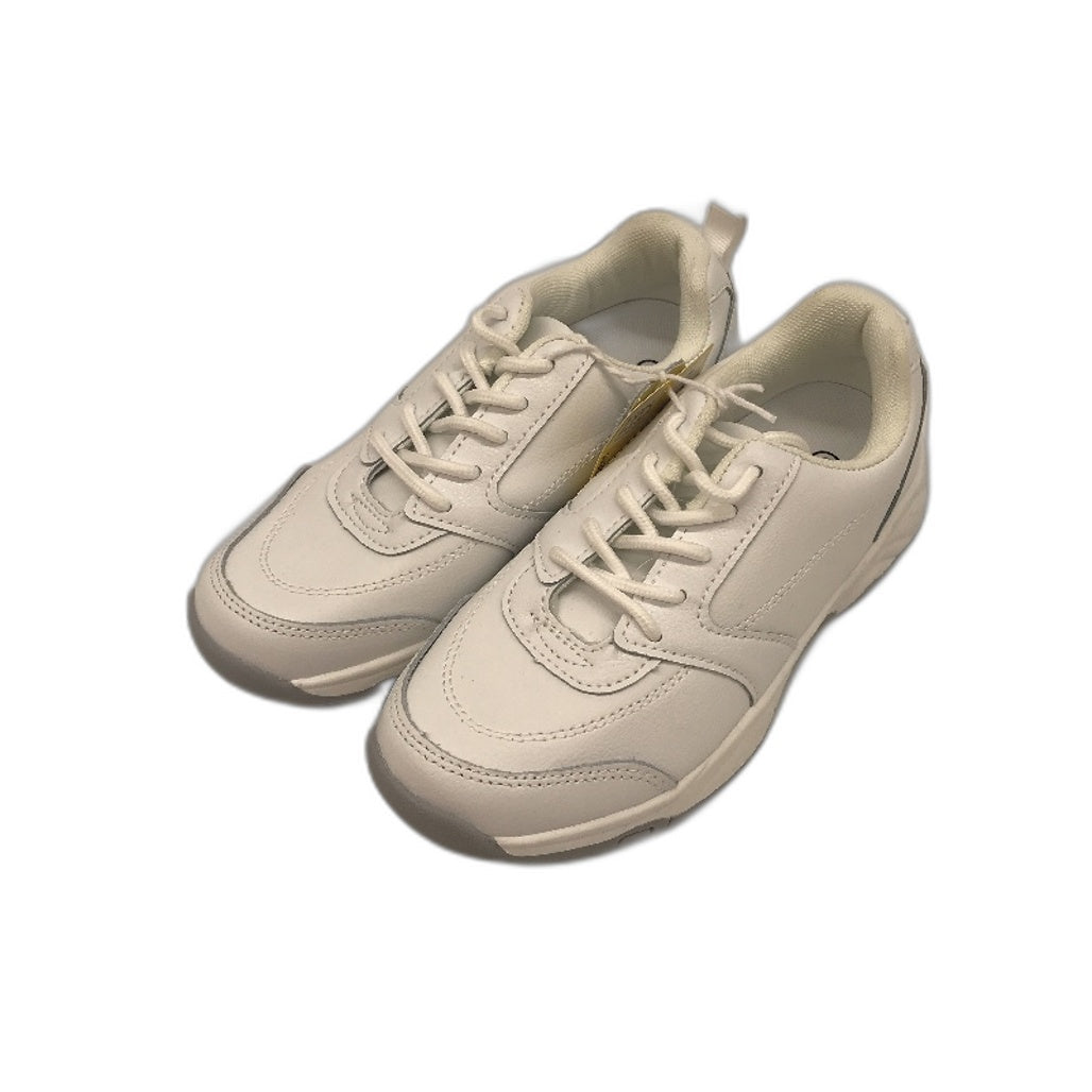 Lily & Dan White Premium Jogger Sport & School Shoes Lace-Up Size Kids AU 2