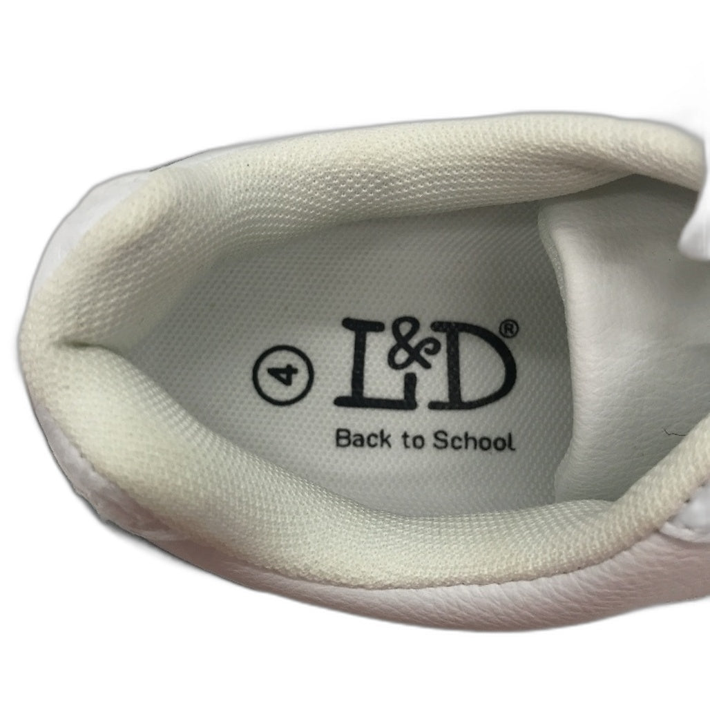 Lily & Dan White Premium Jogger Sport & School Shoes Lace-Up Size Kids AU 4