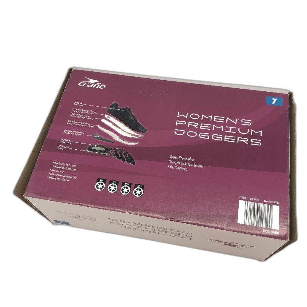 Crane Navy Lace-Up Premium Joggers Sneakers Runners Ladies Size 7 NEW