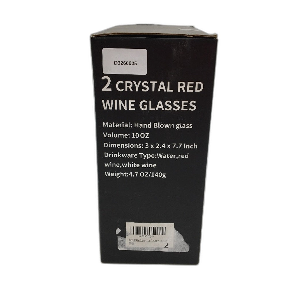 Paracity 2 Pcs Wine Glasses Crystal Clear Glass Set Long Stem Red & White Wine