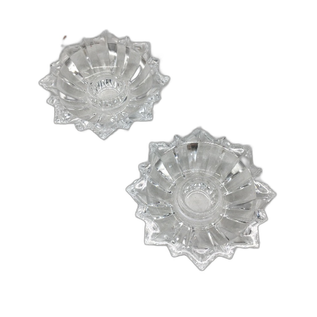 VINTAGE JG Durand & Co Cristal D' Arques France Crystal Candle Stick Holders