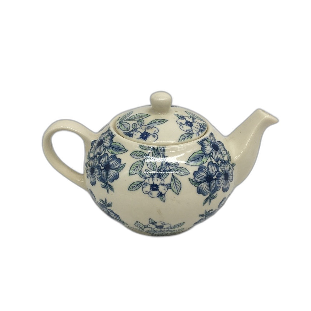 Casa Domani Creme de Creme Boquet Blue Floral 2 Setting Tea Pot & Creamer Set