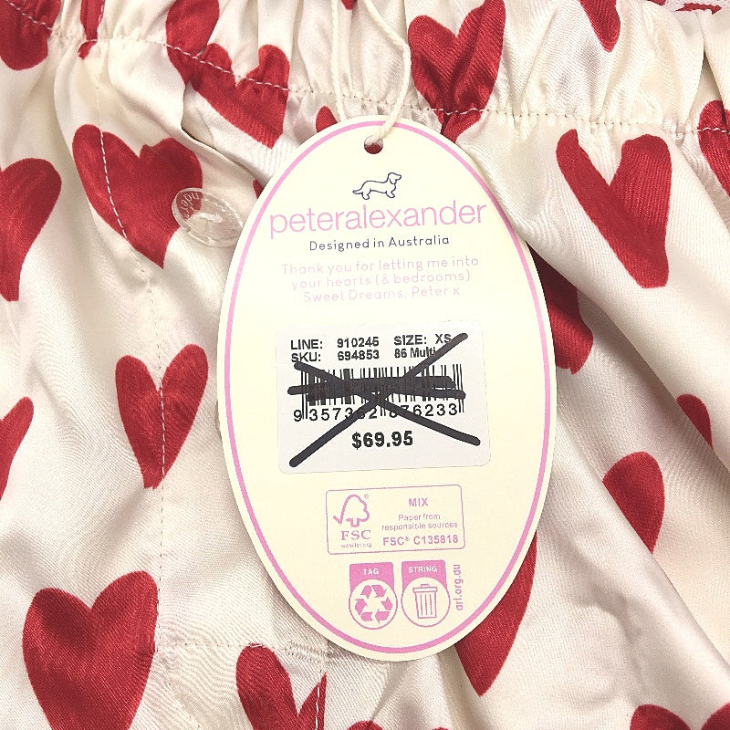 Peter Alexander Just Married Satin Hearts Boxer Shorts Ladies Size XS NEW