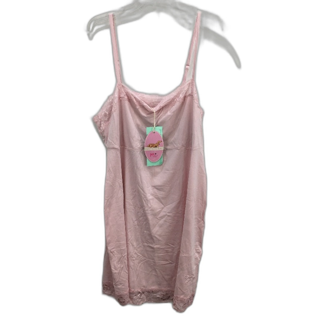 Peter Alexander Plus Pretty Pink Lace Trim Bamboo Slip Nightie Ladies Sz 1+ NEW