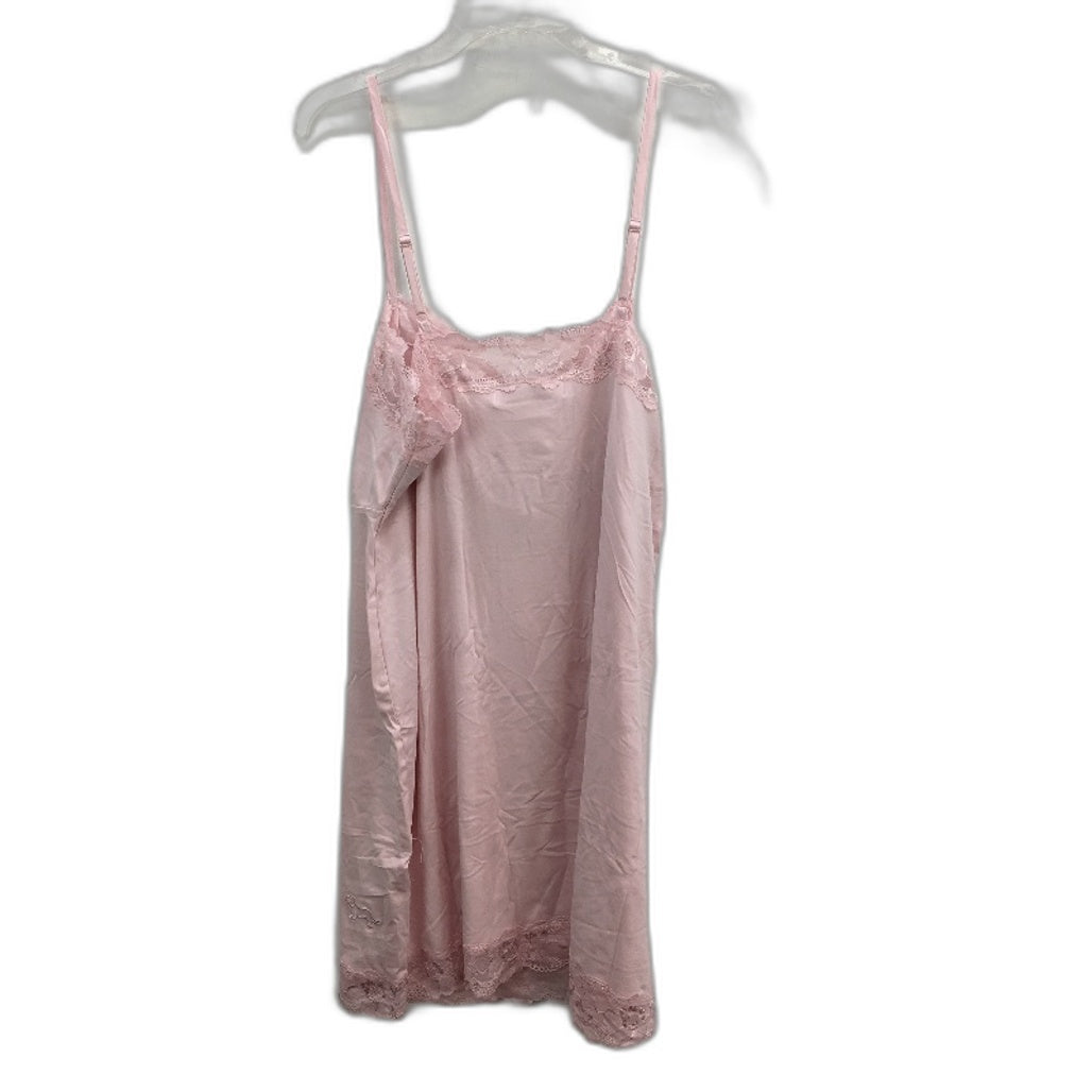 Peter Alexander Plus Pretty Pink Lace Trim Bamboo Slip Nightie Ladies Sz 1+ NEW