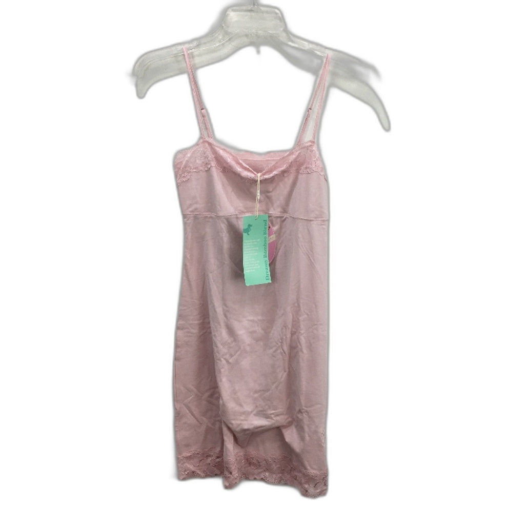 Peter Alexander Pretty Pink Lace Trim Bamboo Slip Nightie Ladies Size 2XS NEW