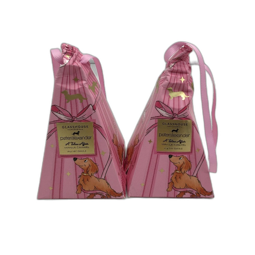 Glasshouse Fragrances 2pk A Tahaa Affair Vanilla Caramel 30g Soy Candle Jars NEW