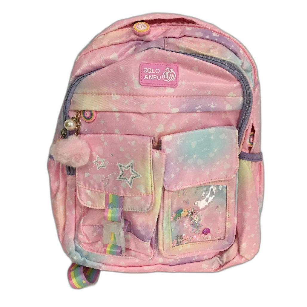 Kids School Bag Large Capacity Lightweight Multifunctional Backpack Pink NEW
