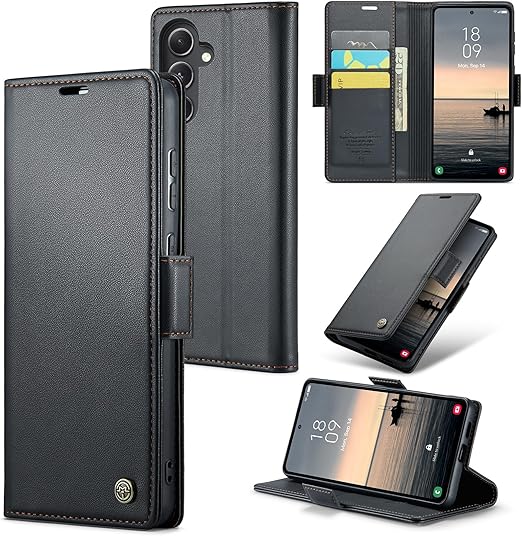 ELEPIK Samsung Galaxy S23 Fe Case With Card Holder Kickstand PU Leather NEW