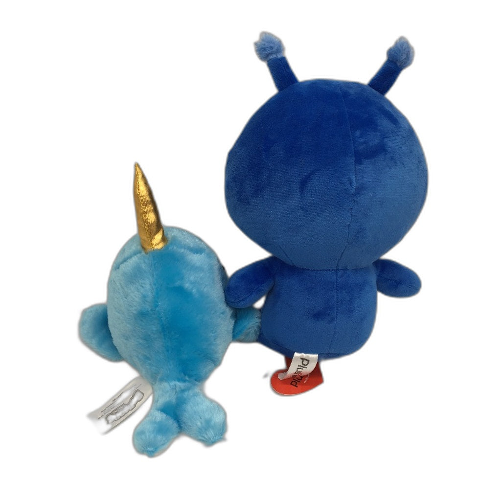 Blue Whale & Alien 2 Pack Bundle Fluffy Soft Plush Toys Plushies Age 3Y+ NEW
