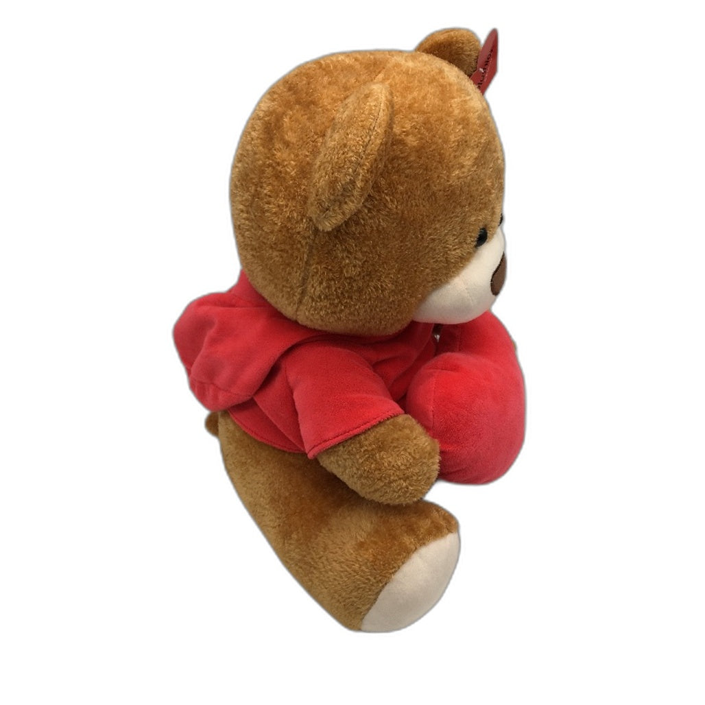 Plushies Large Love Heart Hoodie Teddy Bear Fluffy Soft Plush Toy Age 3Y+ NEW