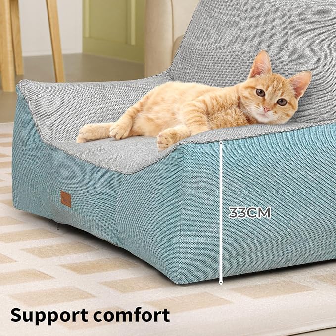 Tedi's Pet Calming Sofa Bed For Small Medium Dog Cat Removable Cover Blue NEW