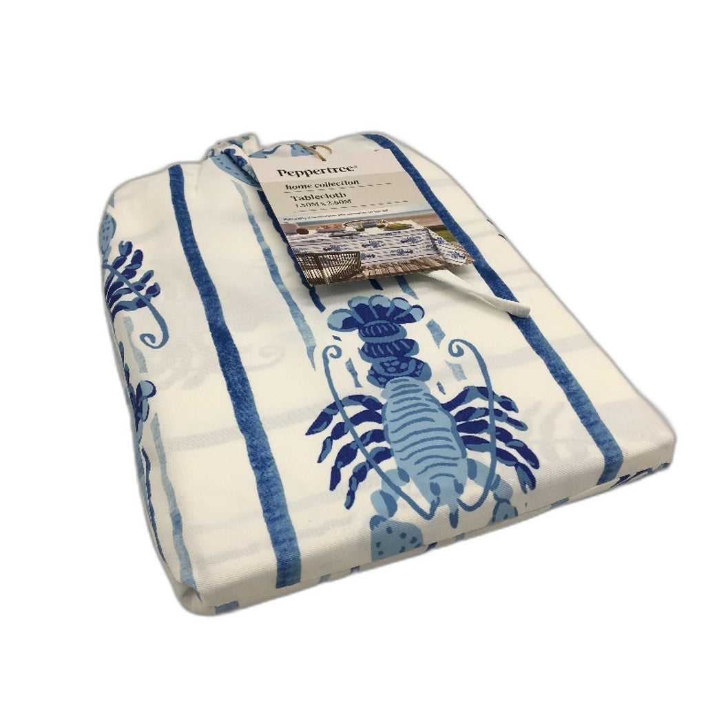 Peppertree Home Collection Blue Lobster Rectangle Tablecloth 150 x 260cm NEW