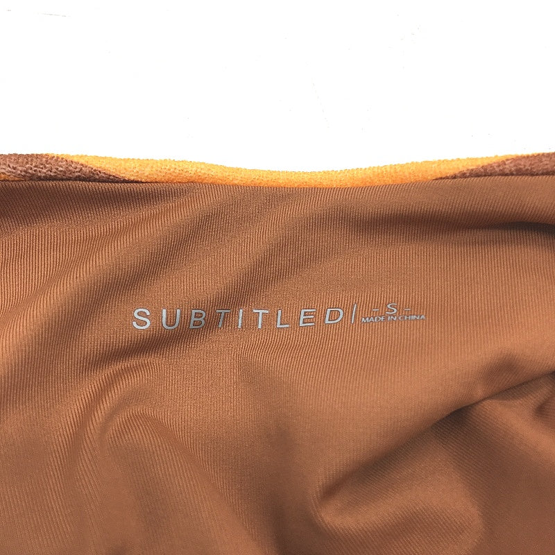 Subtitled Brown Orange Stripe Velour Knotted Bikini Bottom Ladies Size S NEW