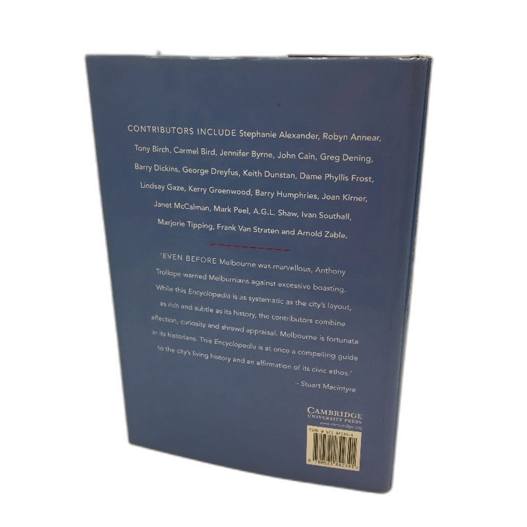 The Encyclopedia of Melbourne Hardcover Book by Andrew Brown-May Shurlee Swain