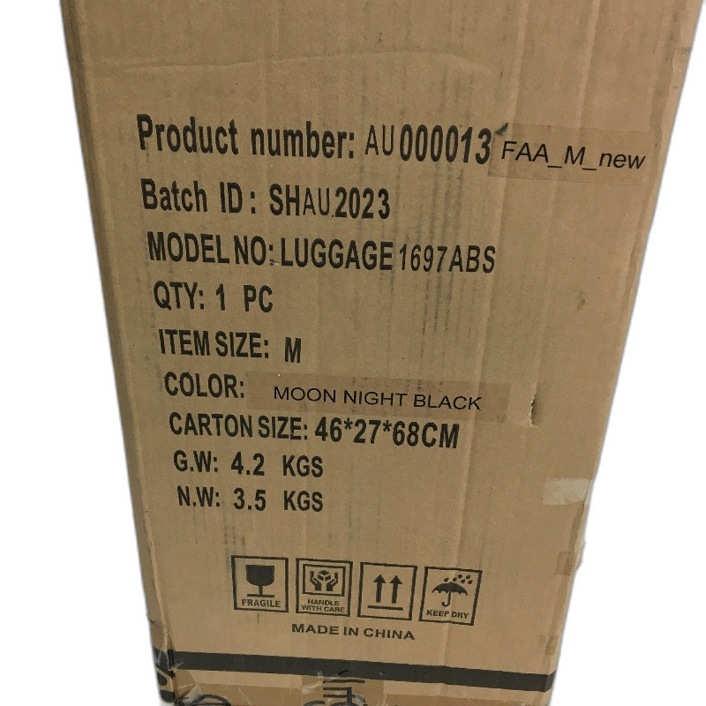 Coolife 24" Black ABS+PC Lightweight Hardshell Luggage Suitcase TSA Lock NEW