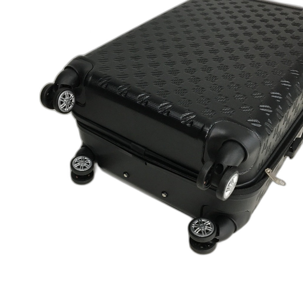 Black Textured 24" ABS Lightweight Hardshell Luggage Suitcase TSA Lock NEW