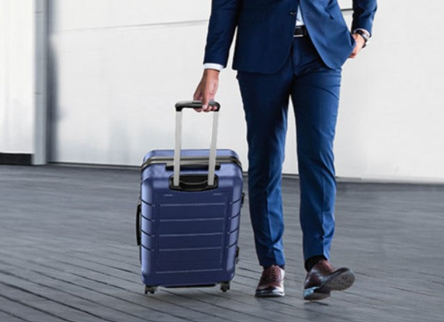 Showkoo 20" Carry On Navy Blue Hard Shell Luggage 50cm Suitcase TSA Lock NEW