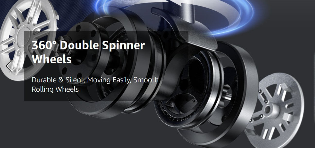 Showkoo 20" Carry On Navy Blue Hard Shell Luggage 50cm Suitcase TSA Lock NEW