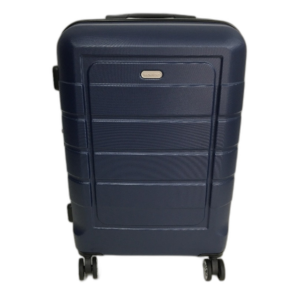 Showkoo 24" Navy Blue Expandable Hard Shell Luggage 50cm Suitcase TSA Lock NEW