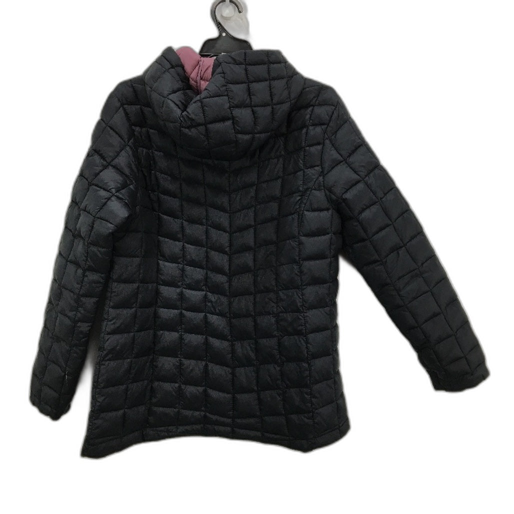 Reebok Quilted Lightweight Black Purple Nylon Puffer Jacket Ladies Size Medium