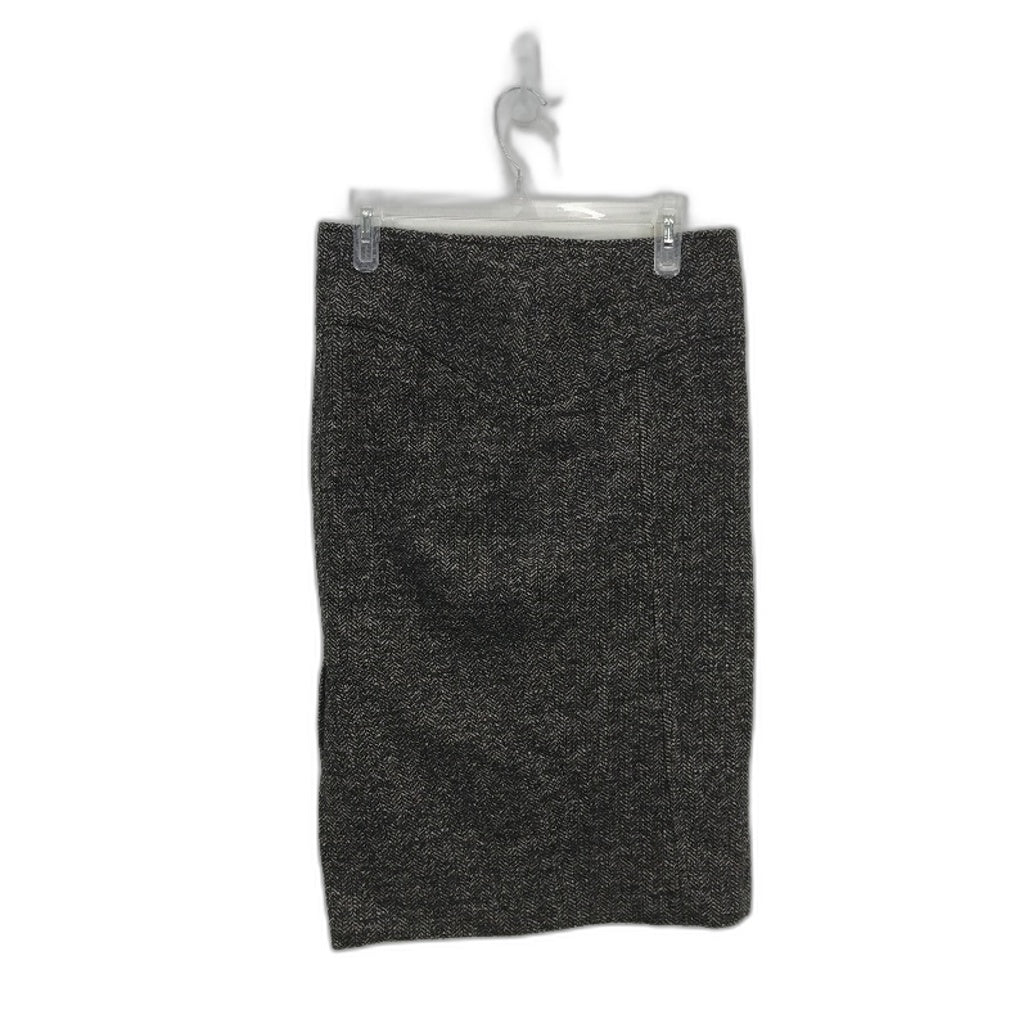 Zara Basic Tweed Herringbone Wool Blend Pencil Mini Skirt Ladies Size Small