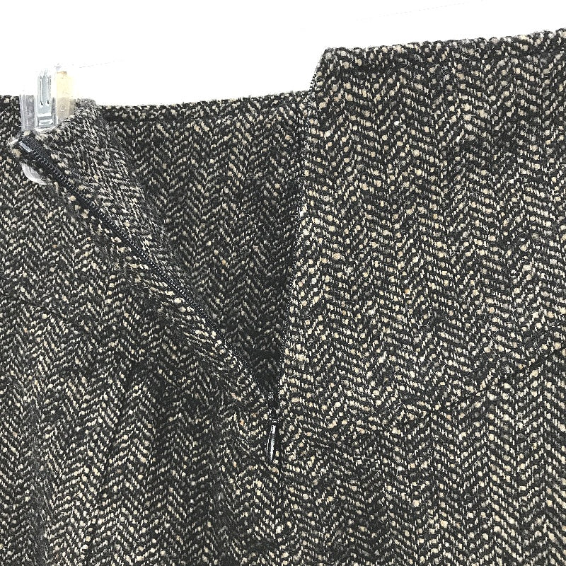 Zara Basic Tweed Herringbone Wool Blend Pencil Mini Skirt Ladies Size Small
