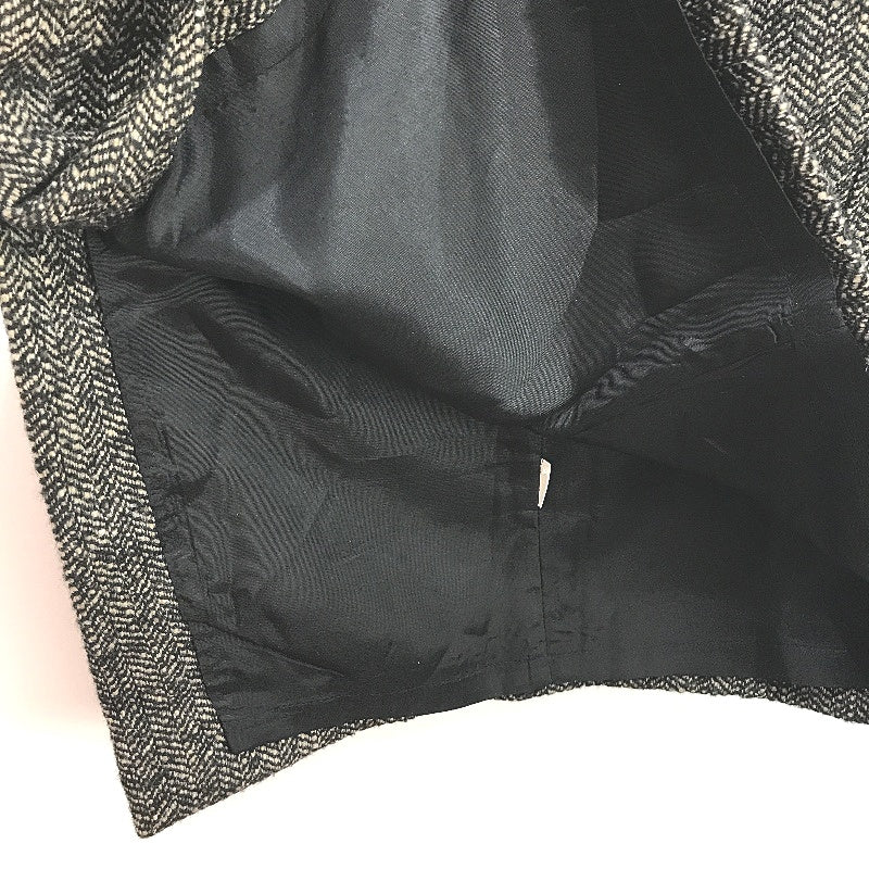 Zara Basic Tweed Herringbone Wool Blend Pencil Mini Skirt Ladies Size Small