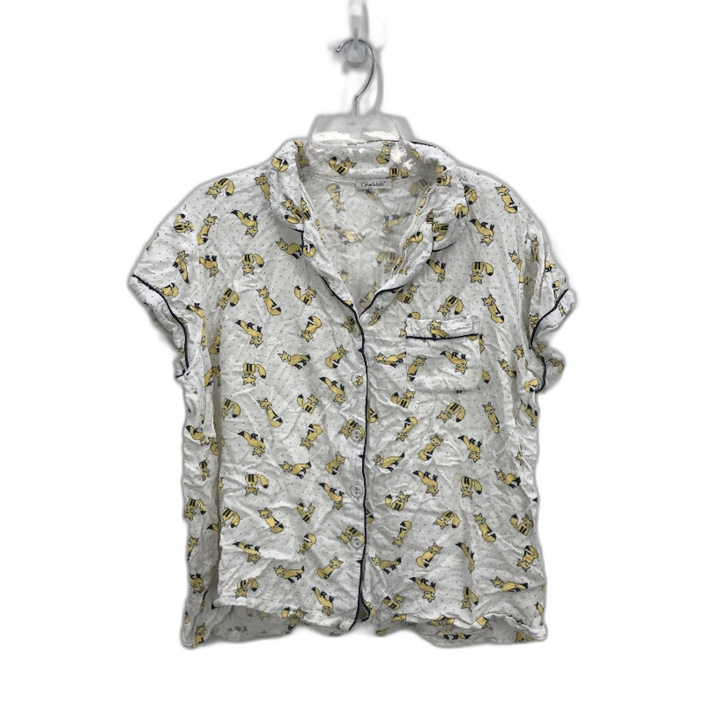 Chloe & Lola Fox Viscose Jersey Button Up Pyjama Top Ladies Size Medium