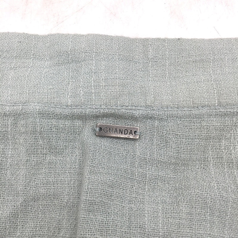 Ghanda Fringe Frill Mint Green Muslin Style Mini Skirt Ladies Size XS