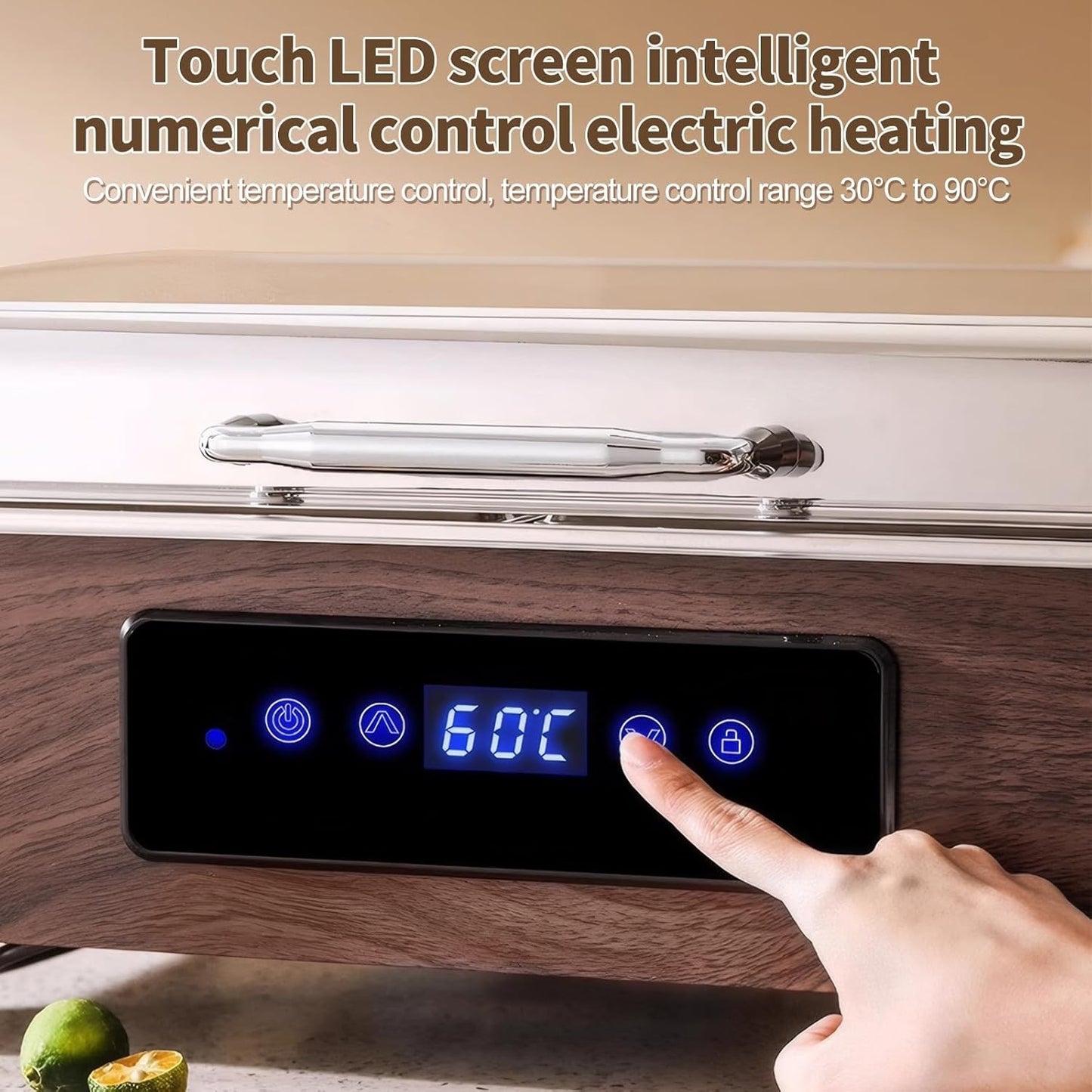 RODOVIA Electric Chafing Dish Buffet Server, 2 Trays, 13L Stainless Steel NEW