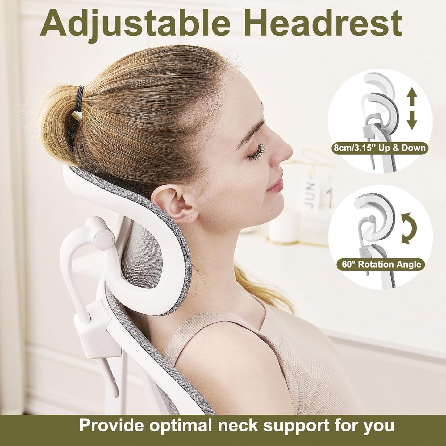 TONFARY Funchair Ergonomic Mesh Office Chair with Adjustable Lumbar Support NEW