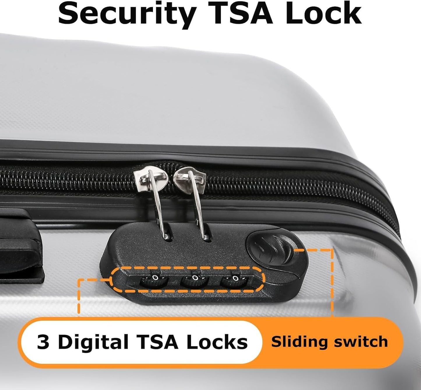 Sandinrayli XLXTJ-4JT02 Softside Expandable Luggage Set with Spinner Wheels NEW