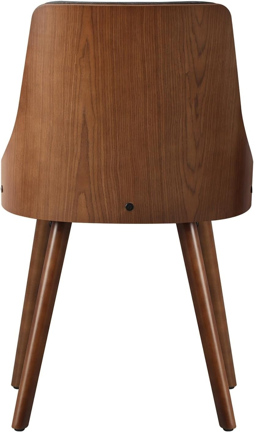 OIKITURE DCH-AIC-BEN-GY-2PC Wooden Dining Chairs Set with PU Leather Seat NEW