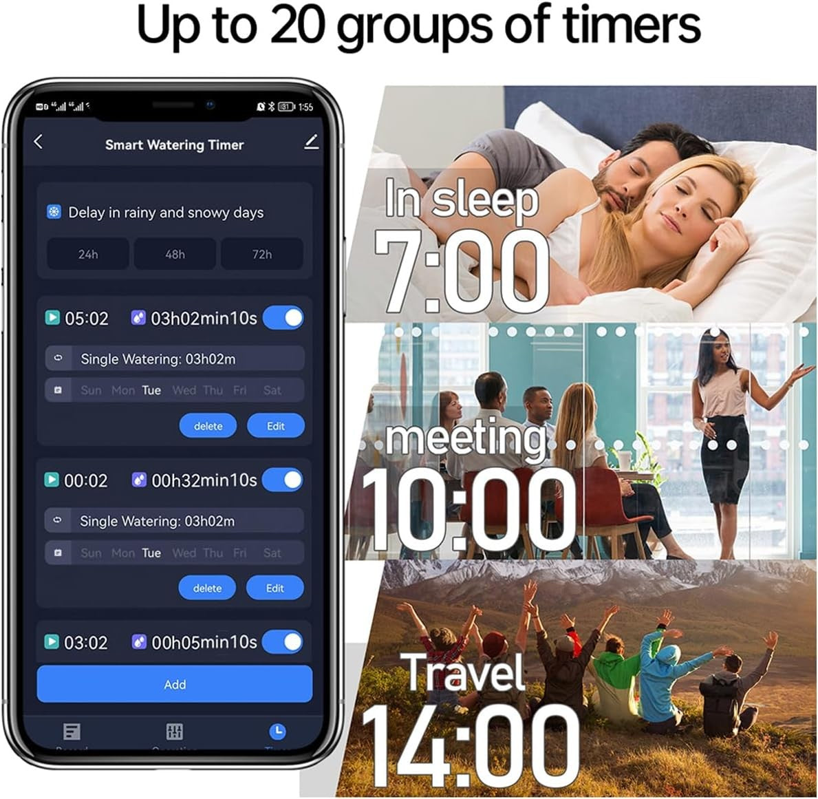GIEXSMART GX02ZG Zigbee Sprinkler Timer with Built-In Flow Meter, Smart... NEW