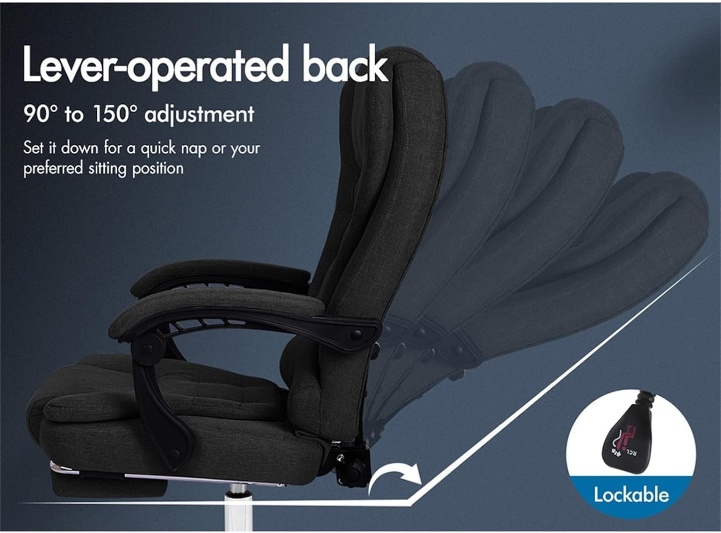 ALFORDSON Executive Office Chair with Massage and Heated Seat, Fabric Green NEW