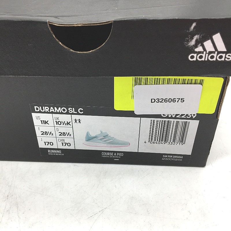 Adidas Duramo 10 K Navy Blue & Silver Stripe Sneakers YOUTH Size US 5 23.5cm NEW