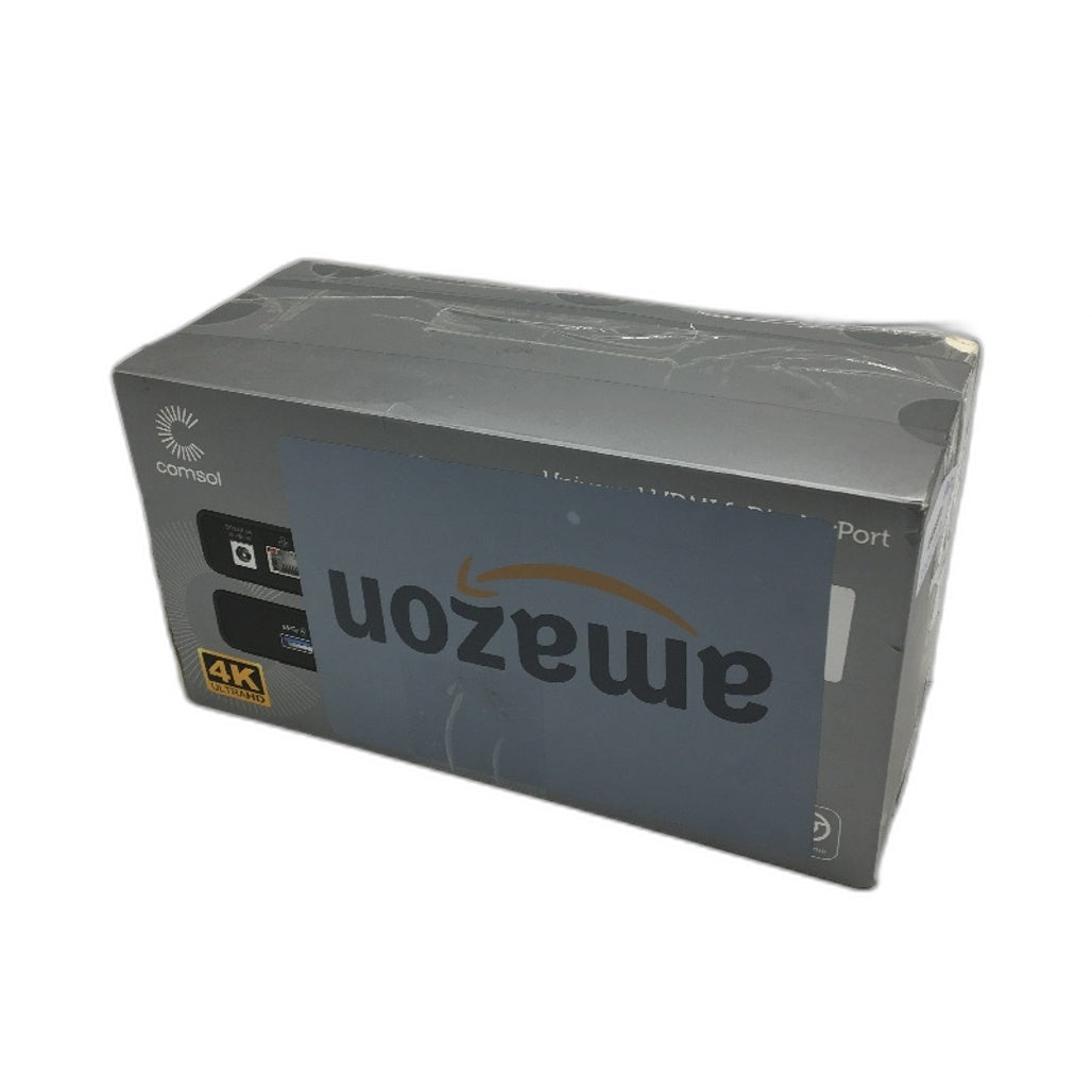 Comsol Universal USB C DisplayLink Dual 4K HDMI Docking Station With Adapter NEW