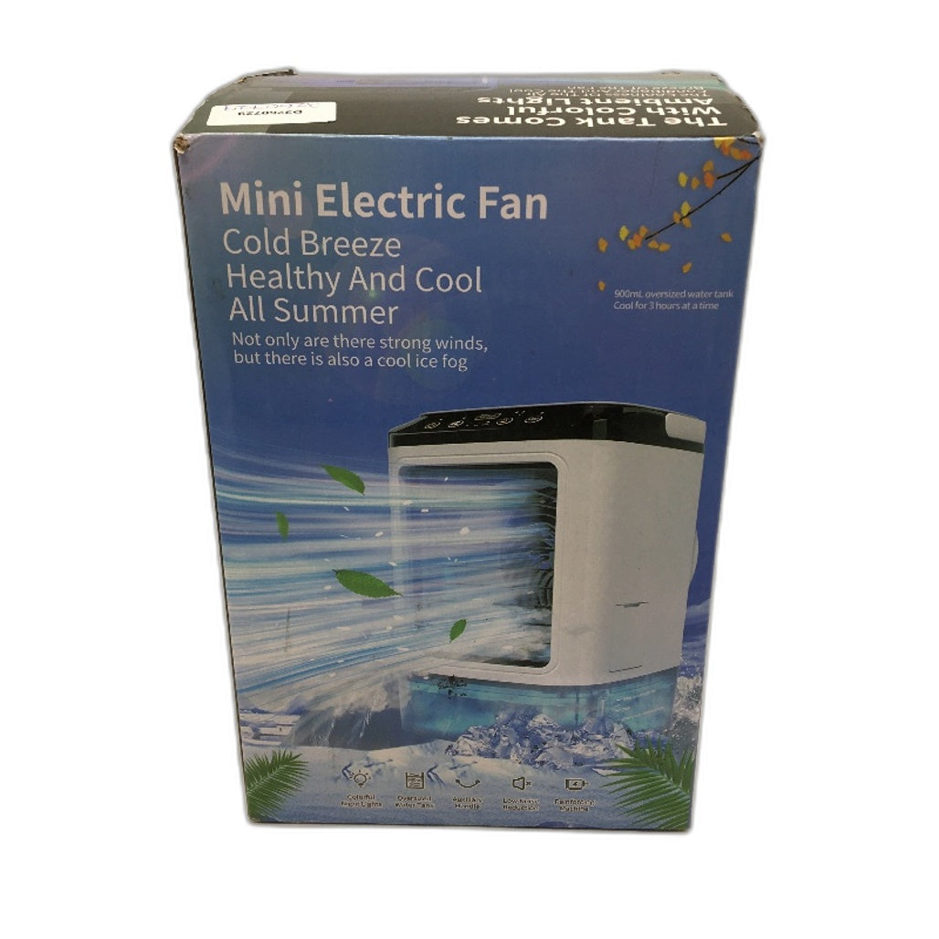 Mini Desktop Electric Cooling Fan With Water Tank & Colourful LED Lights NEW