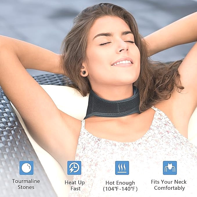 UTK Far Infrared Neck Pad Wrap 3 Heat Settings Muscle Relax Auto Shut Off NEW