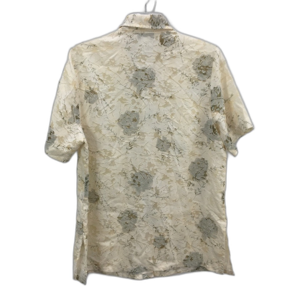 Kate Harris Rose Linen Blend Yellow Organza Shortsleeve Top Ladies Size Small