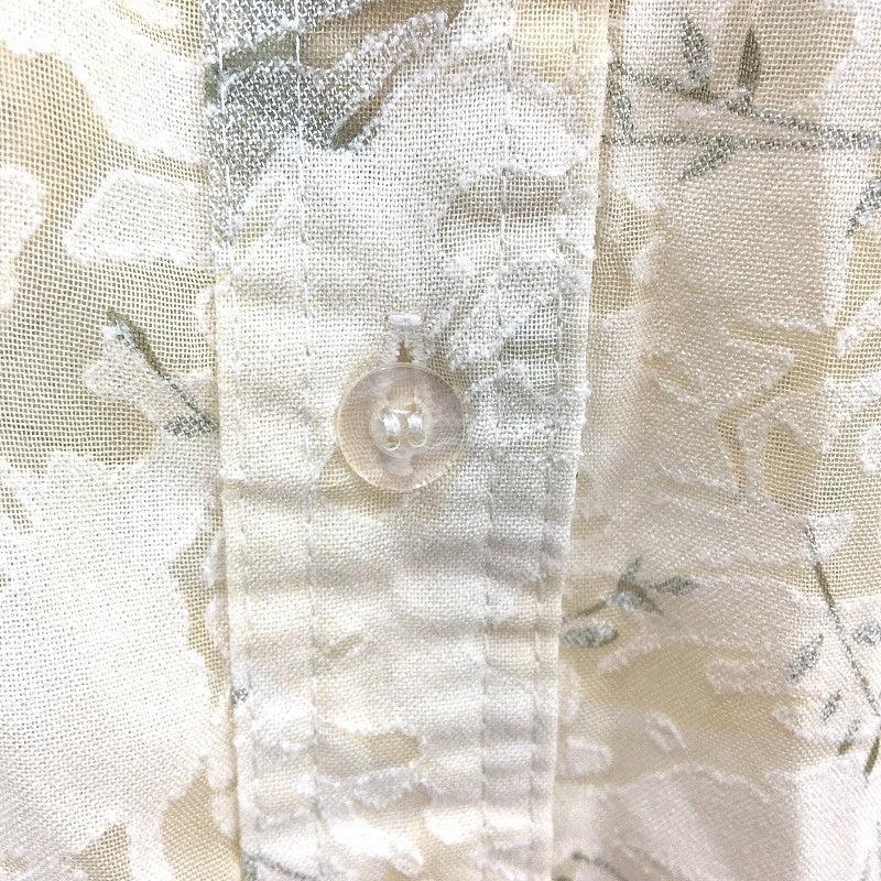 Kate Harris Rose Linen Blend Yellow Organza Shortsleeve Top Ladies Size Small